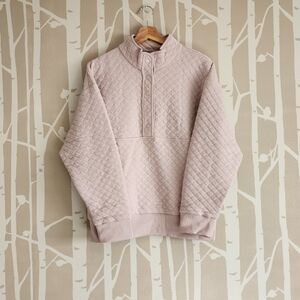 Banana Republic: Snap Collared Quilted Sweatshirt